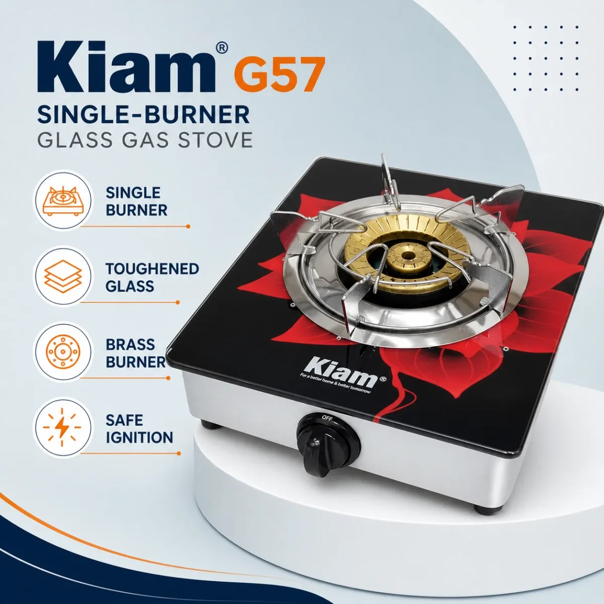 Kiam Single Burner Glass Gas Stove product image