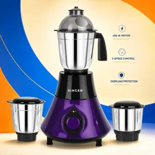 Singer Optima Mixer Grinder 650W – 3 Speed, Overload Protection — 1