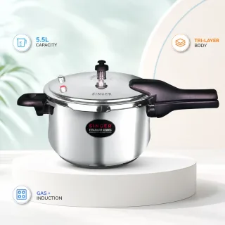 Singer Pressure Cooker 5.5L SPP-5.5I-SS — 1
