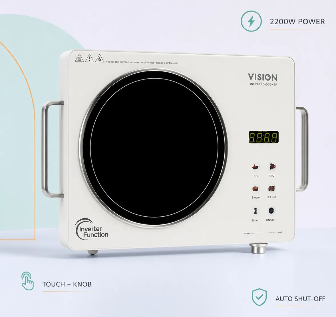 Vision VSN-Flaming 2200W Infrared Cooker