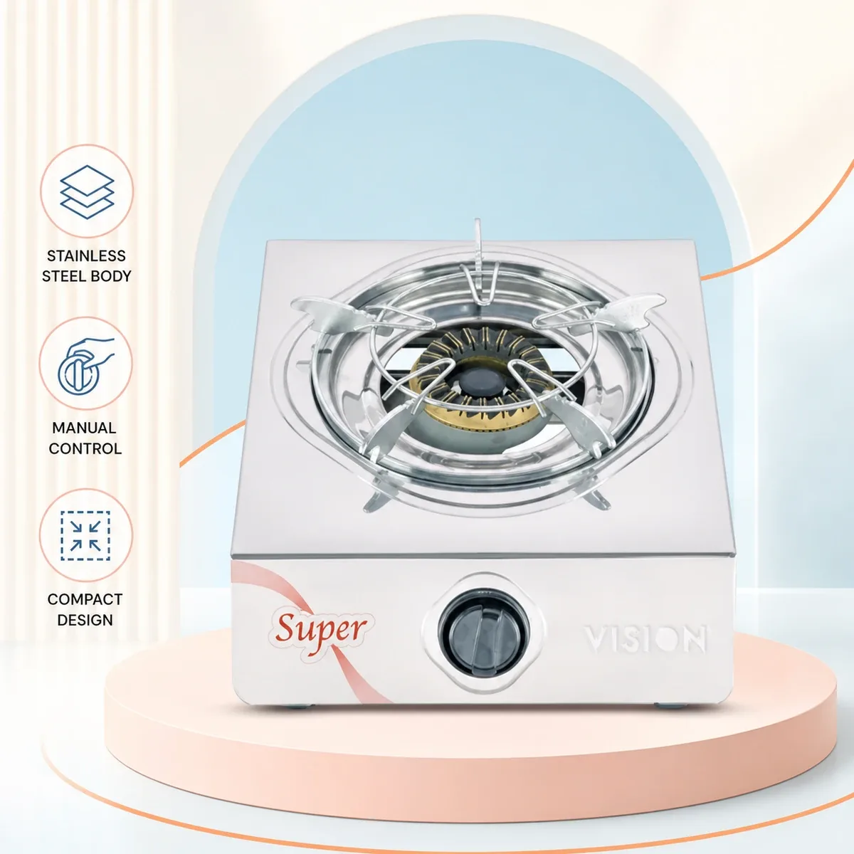 Vision LPG Single SS  Gas Stove product image