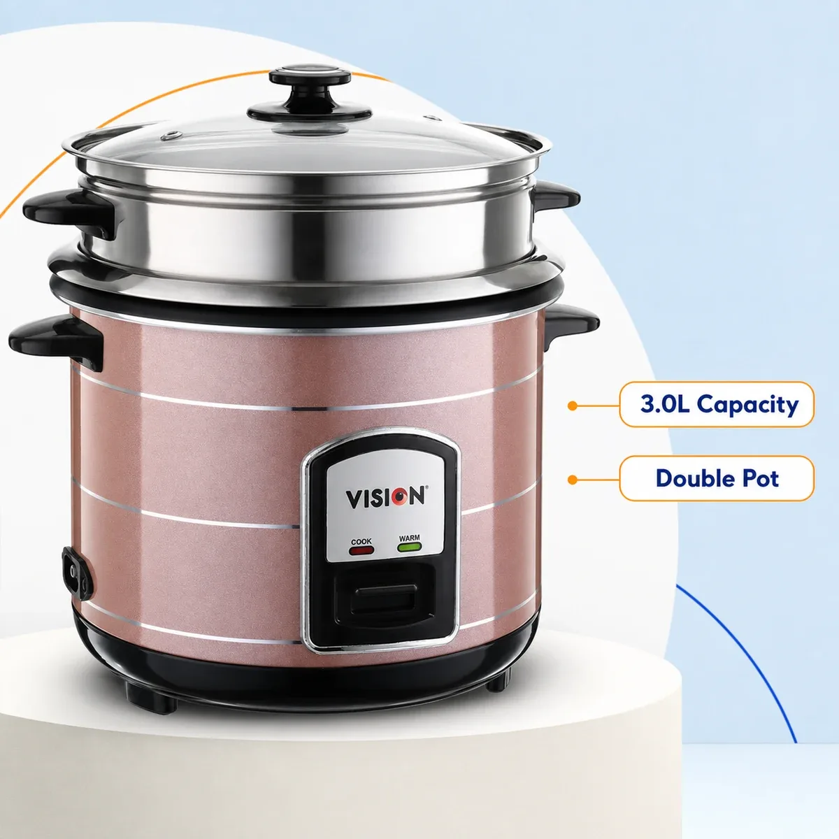 Vision Rice Cooker 3.0 Liter Coffee (Double Pot) product image