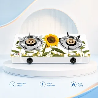 Vision 2 Burner Gas Stove - Sun FI 3D — 1