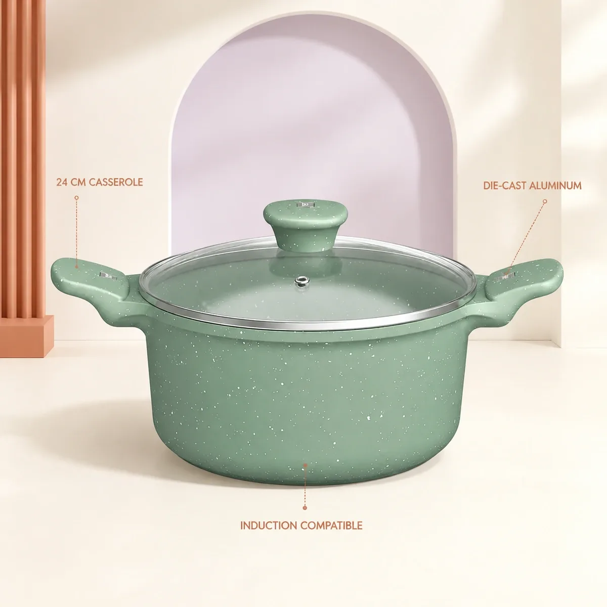 Walton Dynamic Die Cast Casserole Pan 24cm (Induction) price in Bangladesh